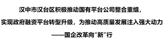 陜西日報 | 漢臺：國企改革向“新”行